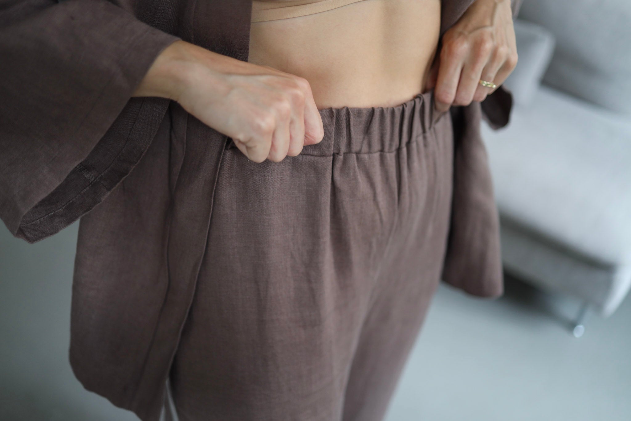 Ľanové cullote nohavice GUST