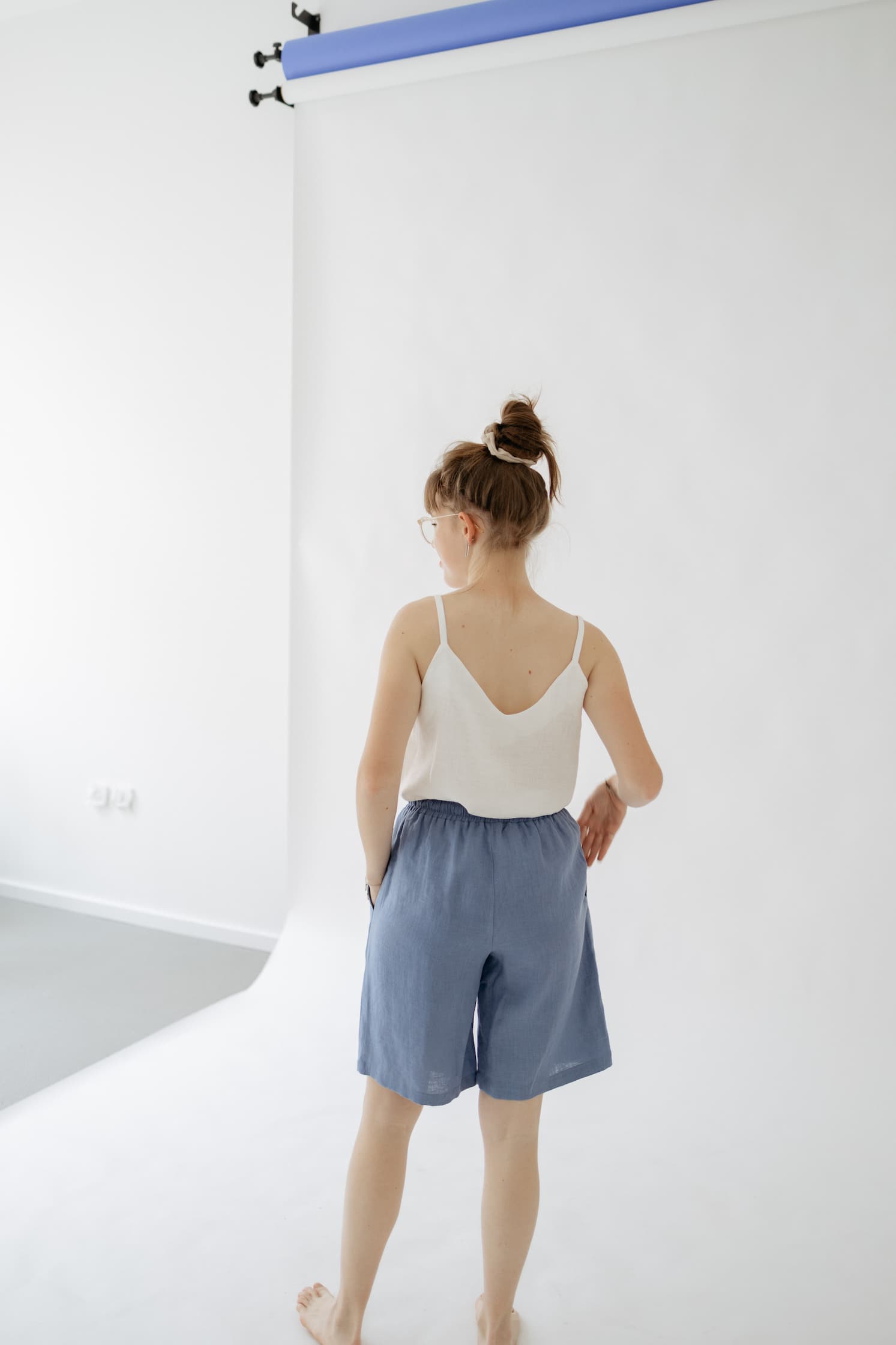 Ľanové šortky long GUST