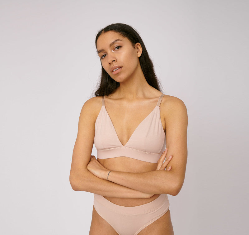 Organic Cotton Triangle Bra Size: XL, Co