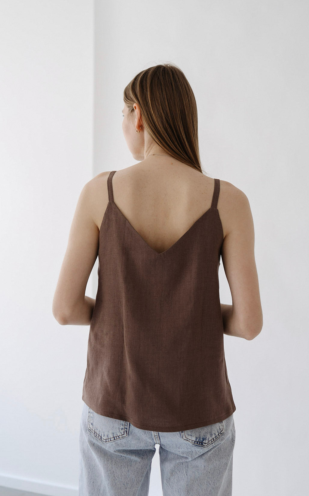 Ľanový 'V' top GUST