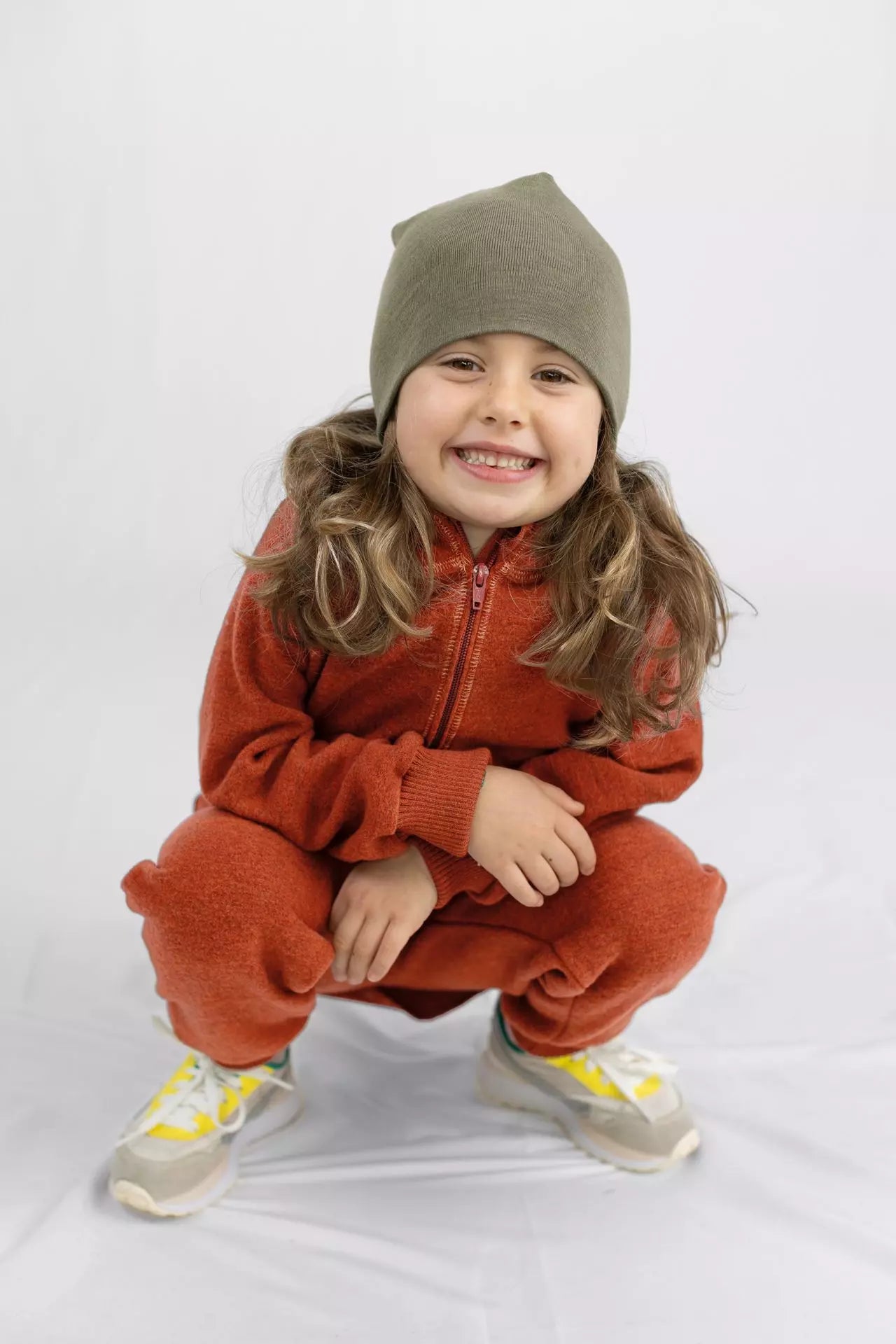 Rebrovaná čiapka z merino vlny a hodvábu ENGEL NATUR - Olive