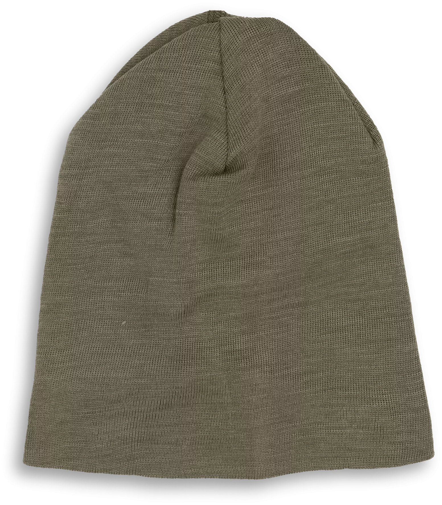 Rebrovaná čiapka z merino vlny a hodvábu ENGEL NATUR - Olive