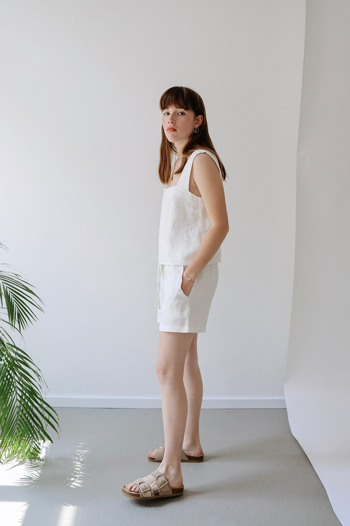 Ľanové šortky short GUST