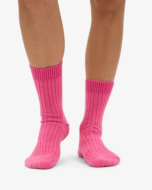 Merino blend ponožky COLORFUL STANDARD - Bubblegum pink