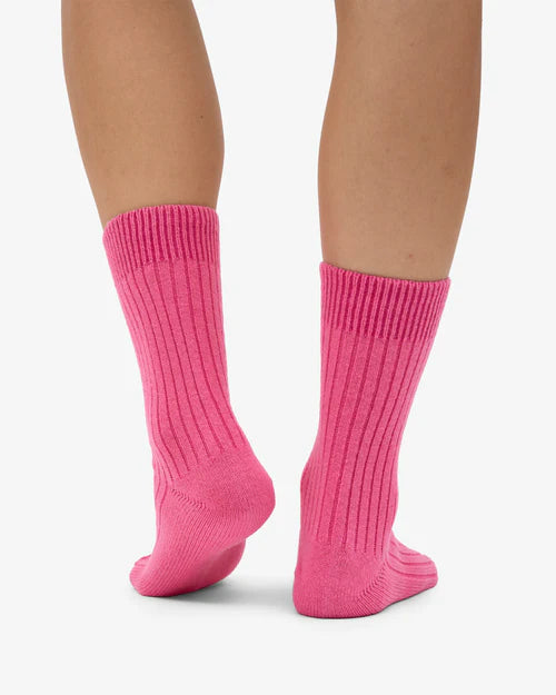 Merino blend ponožky COLORFUL STANDARD - Bubblegum pink