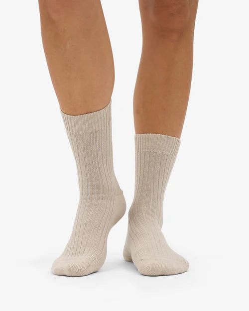 Merino blend ponožky COLORFUL STANDARD - Ivory white