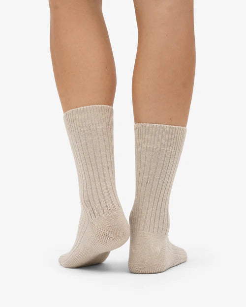 Merino blend ponožky COLORFUL STANDARD - Ivory white