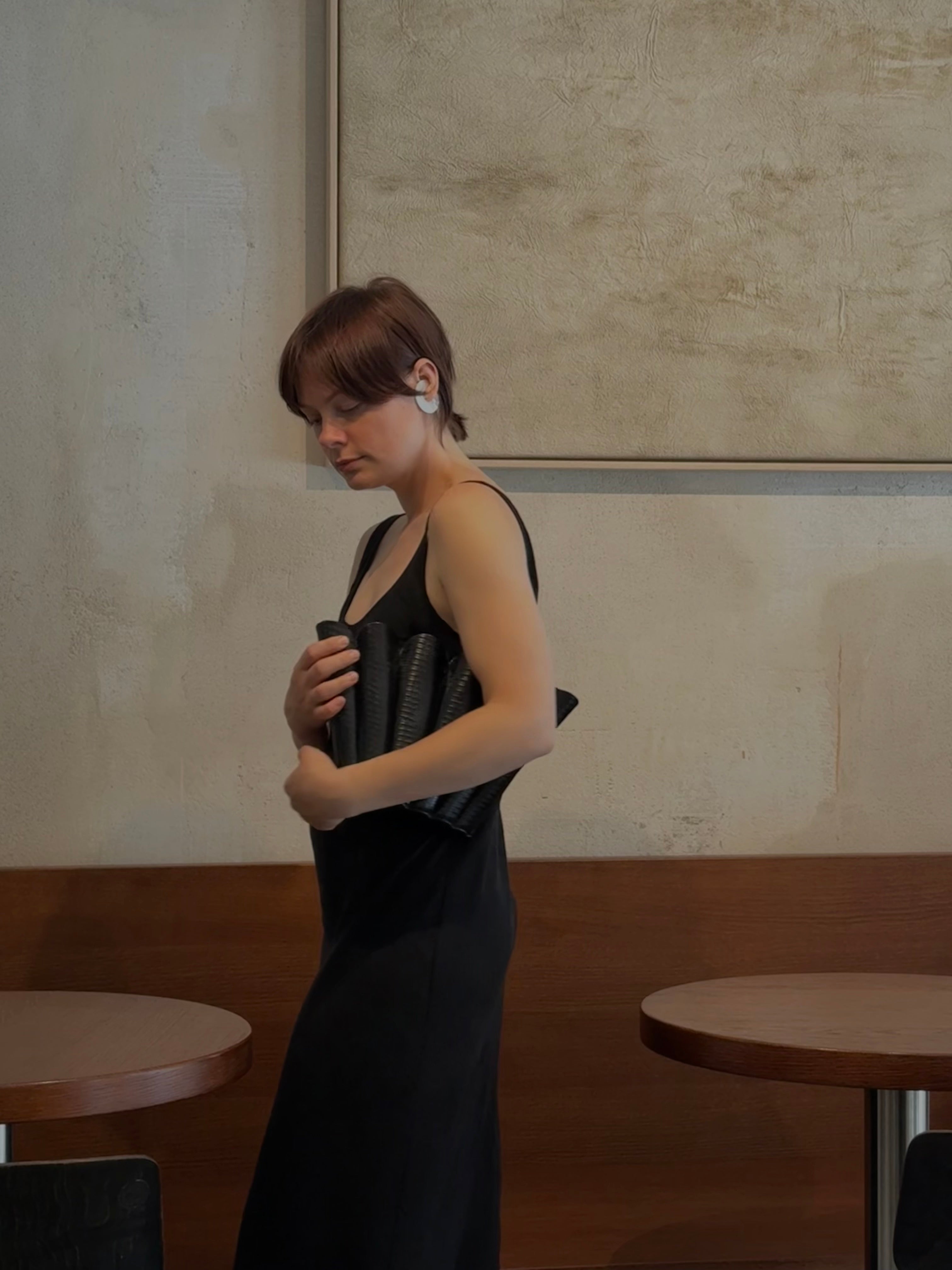 Dlhé šaty čierne KREM Poppy