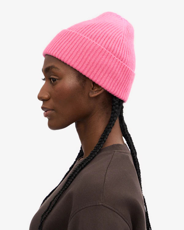 Merino čiapka COLORFUL STANDARD - Bubblegum pink