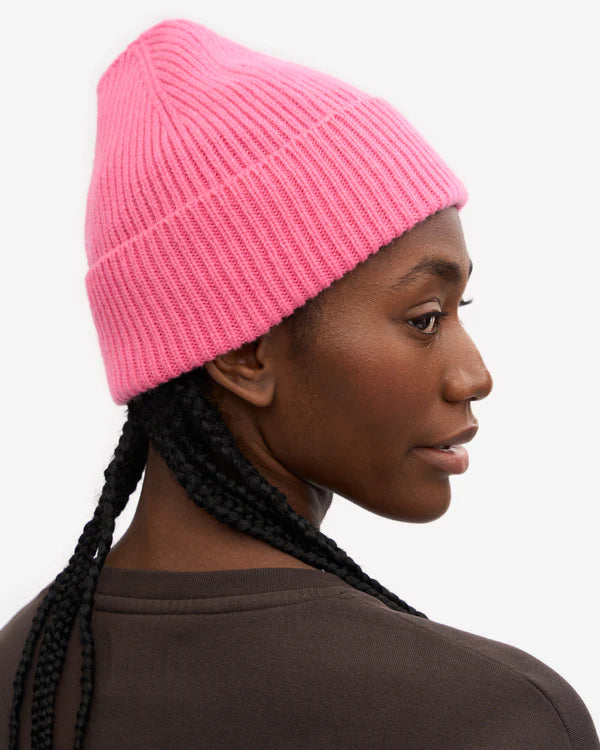 Merino čiapka COLORFUL STANDARD - Bubblegum pink